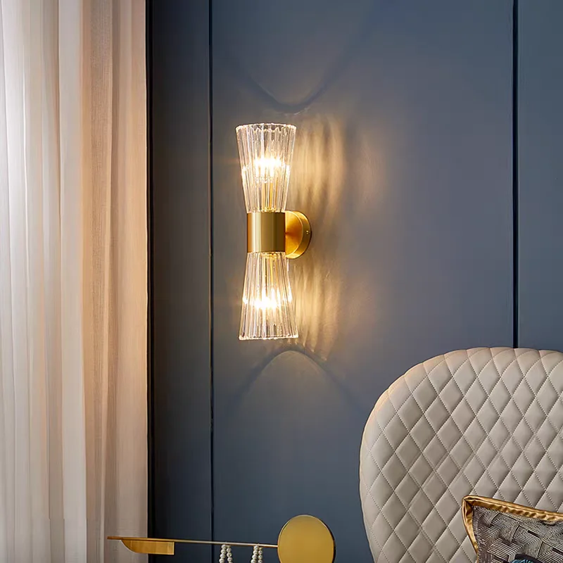 

Modern Luxury Crystal Wall Lamp Creative Small Waist Design Lighting for Living Room Bedroom Study Wall Decor Led Lights
