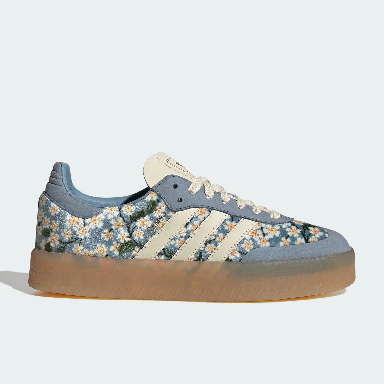 Adidas genuine clover women's floral printed thick soled fashionable board shoes JQ6046