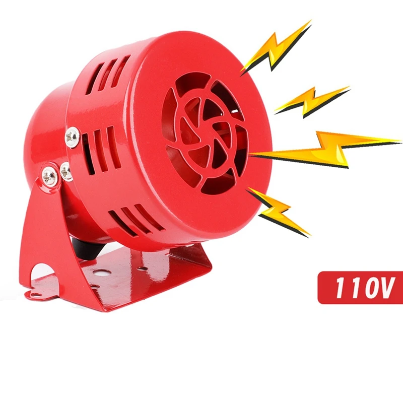 AC110V Air Raid Siren Horn Speaker Alarm Sound Mini Electric Motor Driven Factory Vehicle Mini Loudly Siren Horn, Durable