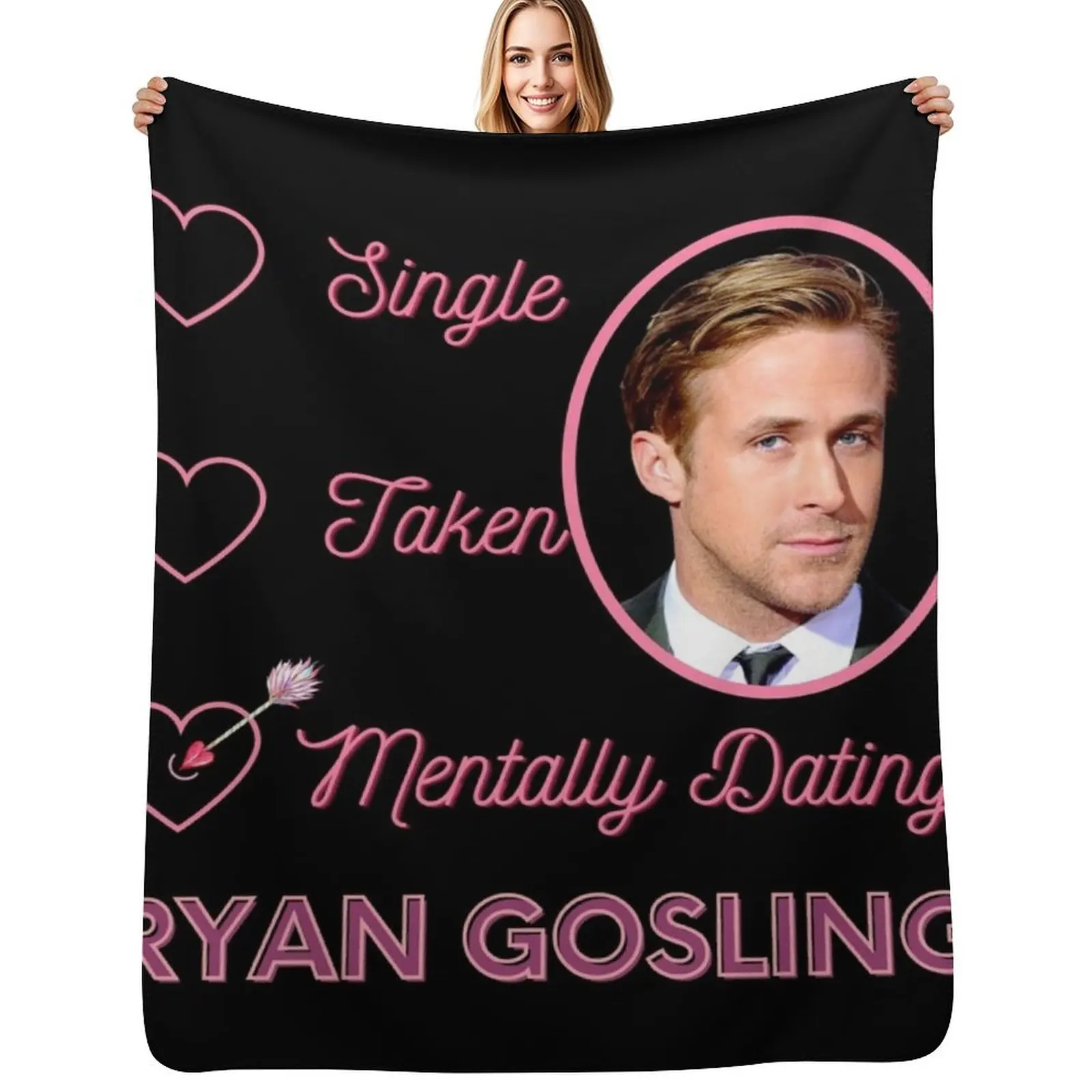 

Mentally Dating Ryan Gosling Throw Blanket Plush Fuzzy Cozy Blanket for Couch Sofa