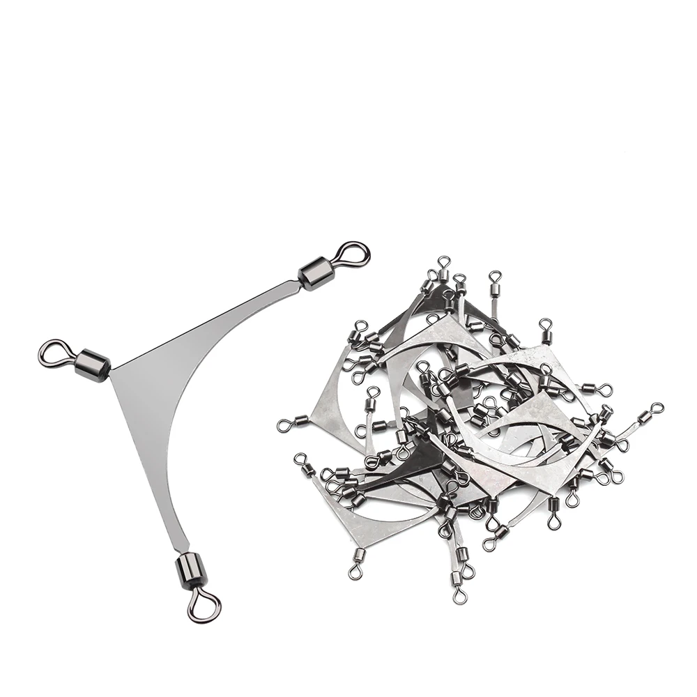 Chrdyuju-Tête de gabarit de pêche à 3 voies en acier inoxydable, émerillons, connecteur de poteau roulant, matériel, accessoires de pêche à