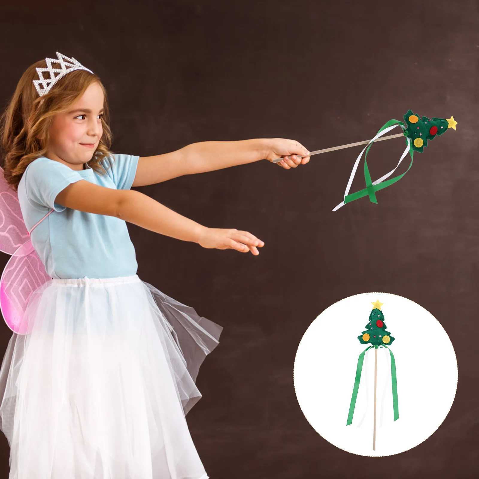 

Christmas Tree Dress-up Wand Exquisite Fairy Sticks Angel Wands Props Cosplay Decorative Birthday Gift for Girls