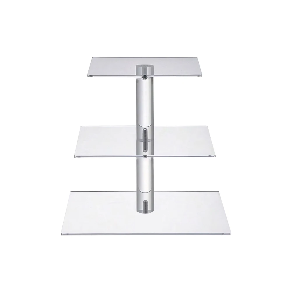 3/4 Tier  Squre/Round Acrylic Cupcake Display Stand Cupcake Tower Stand Cupcake Holder for Birthday Wedding Party Cake Serving