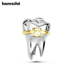 Hanreshe Medical Dental Care Tooth Brooch Pins Dentist Funny Lapel Backpack Badge Jewelry Gift for Doctor Nurse Medicine Student