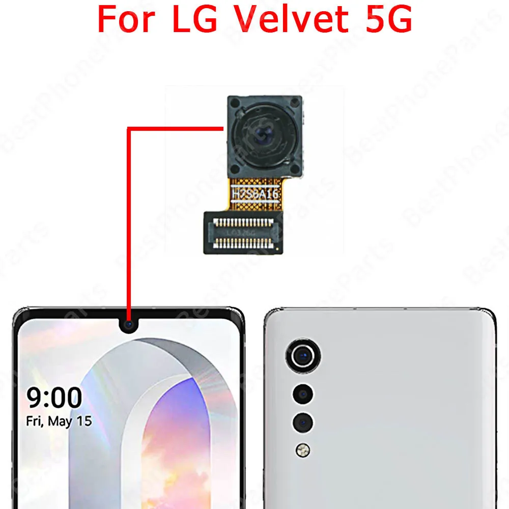 Selfie Big Backside Back View Front Camera Module For LG V20 V30 V50 V60 Velvet 5G Facing Rear Camera Spare Parts