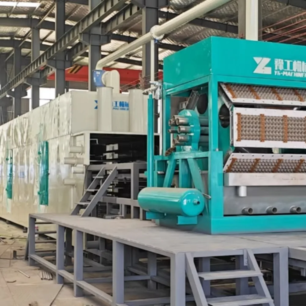 Moderne eierdoos lade die machine maakt Automatisch afvalpapier Recycling Pulp Molding Line met metalen droger Factory Direct