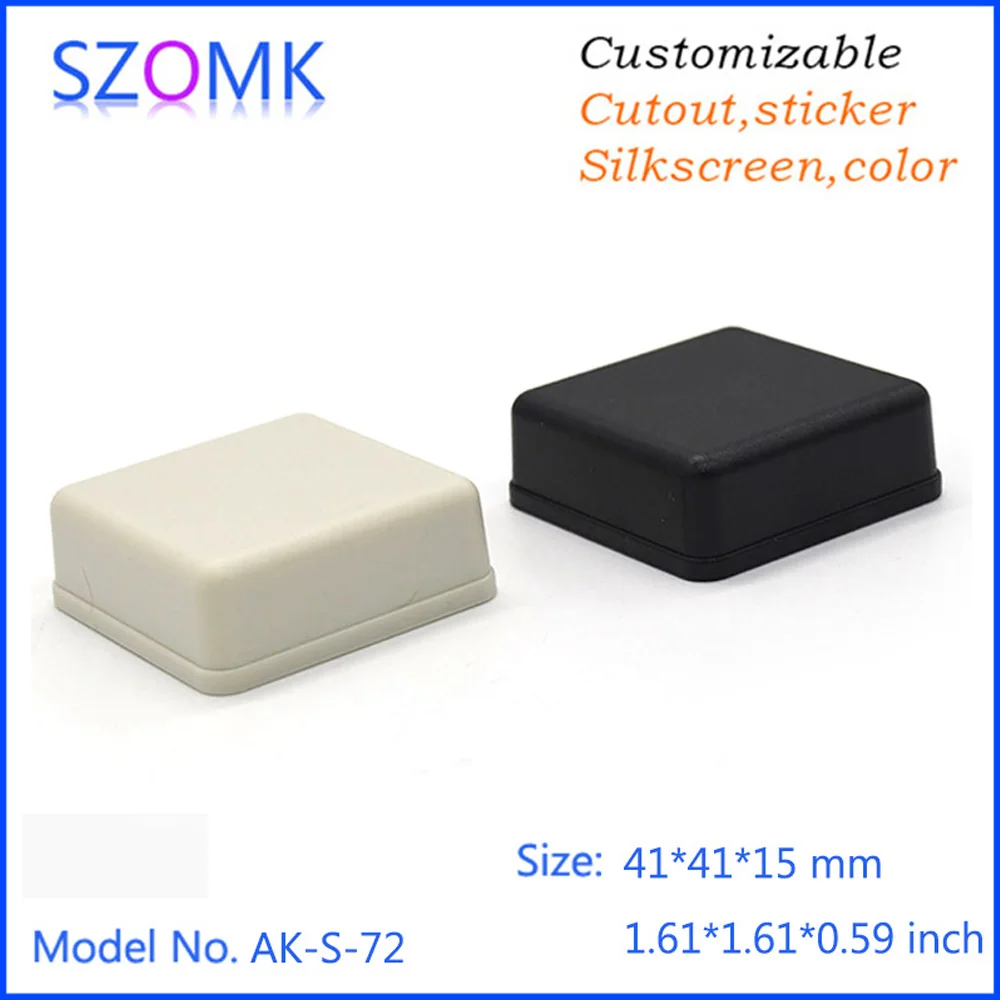 1 Piece 41*41*15 mm SZOMK Plastic Small enclosure for electrical junction housing plastic casing for electronics pcb device box