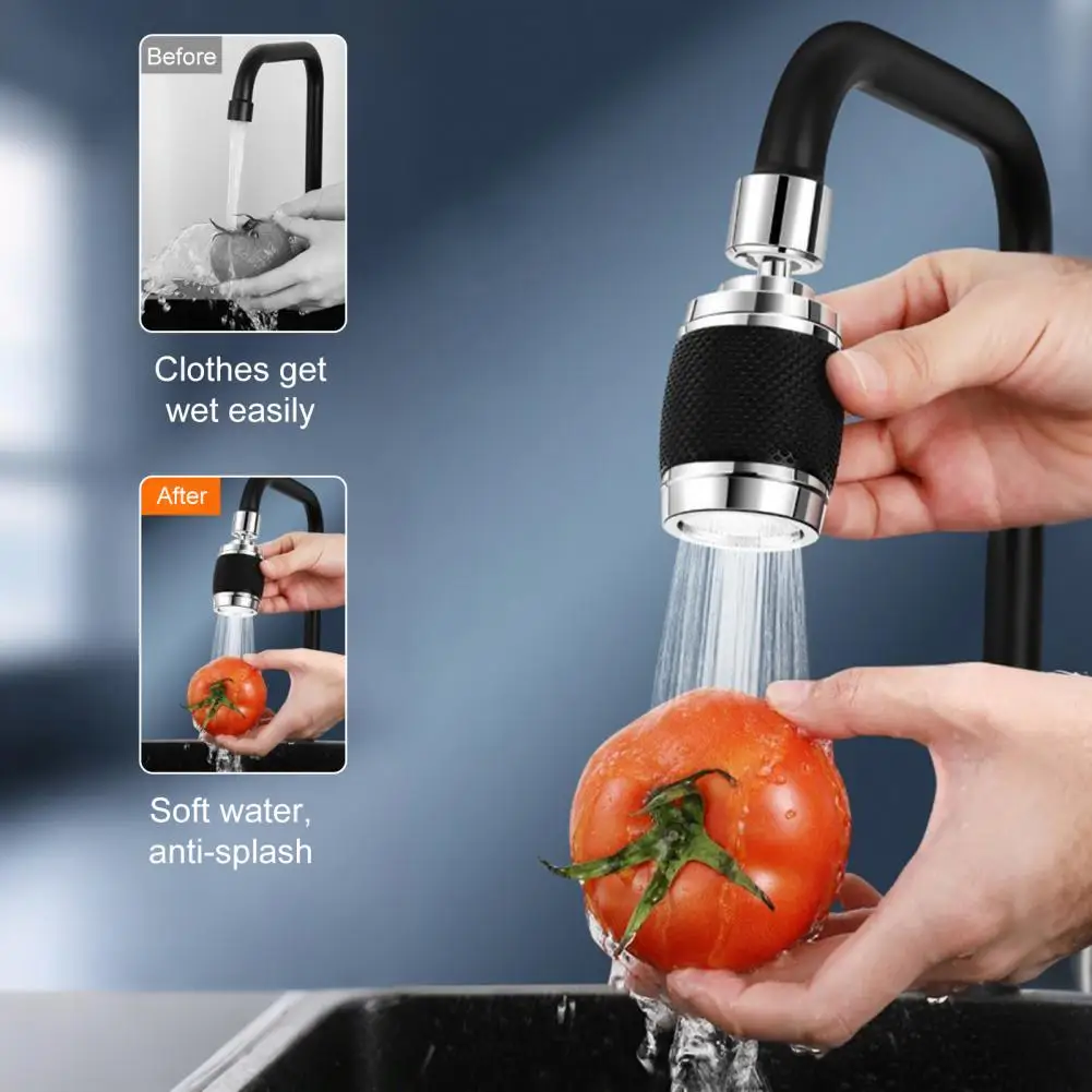 Shower Mode Faucet Sprayer Splash-proof Faucet Extender 360-degree Swivel Faucet Extender with Adjustable Water Flow