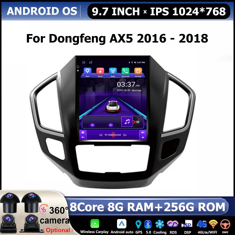 Android Auto Car Radio Navigation For Dongfeng AX5 2016 - 2018 Video Player Stereo Multimedia Auto Carplay GPS 4G LET WIFI