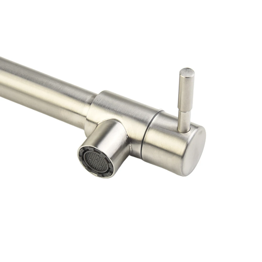 

1 X Wall Mounted Single Hole Ceramic Faucet Swivel Folding Wall Mounted Kitchen Fauce Practical To Use Brand New