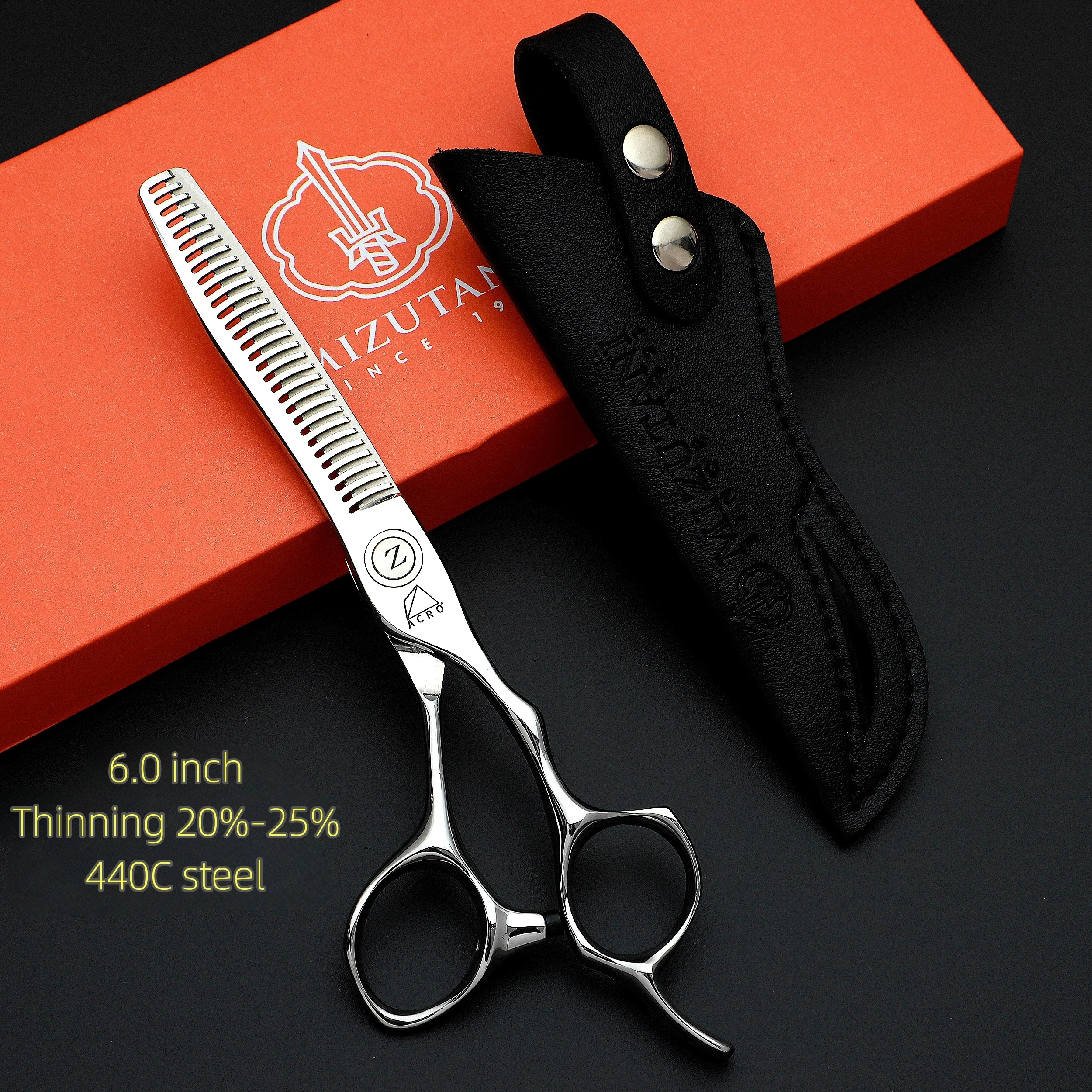 MIZUTANI profession hair sissors hair cutting barber shears japan 440C steel sissors set of 6.0 inch barbershop tools