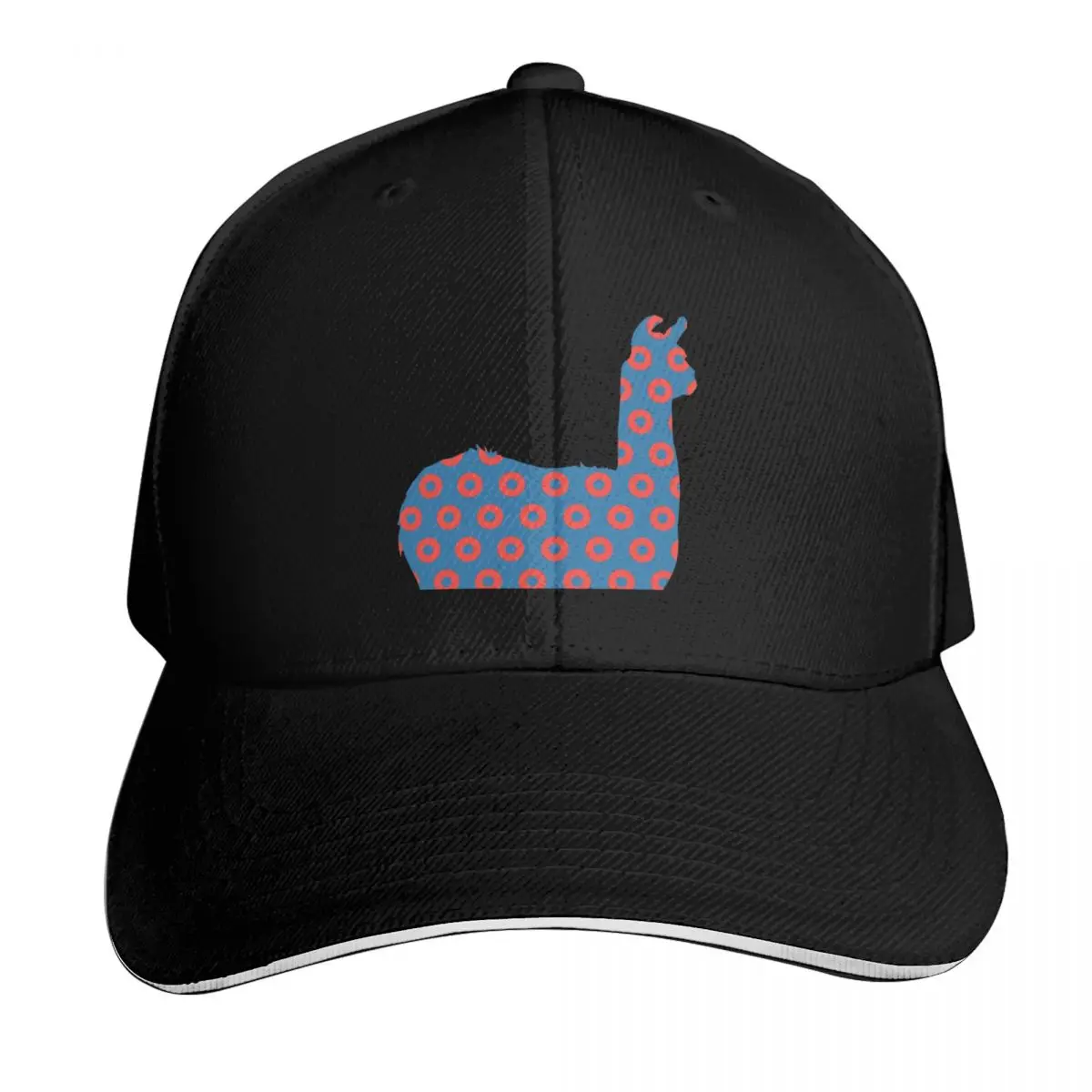 Phish Llama Donuts Baseball Cap Six Panel Structured Crown Sun Protection UPF 50+ Breathable Mesh Back