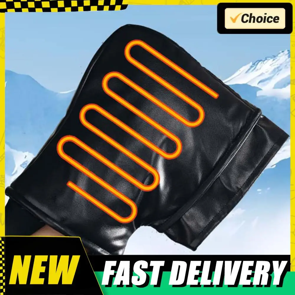 

Motorcycle Heated Handlebar Muffs 3 Levels Setting Motorcycle Heating Warm Muffs USB Charging Electric Heating Handlebar Gloves