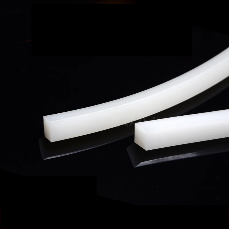 White Solid Silicone Rubber Sealing Strip Weatherstrip Square Rectangle High Temperature Resistant