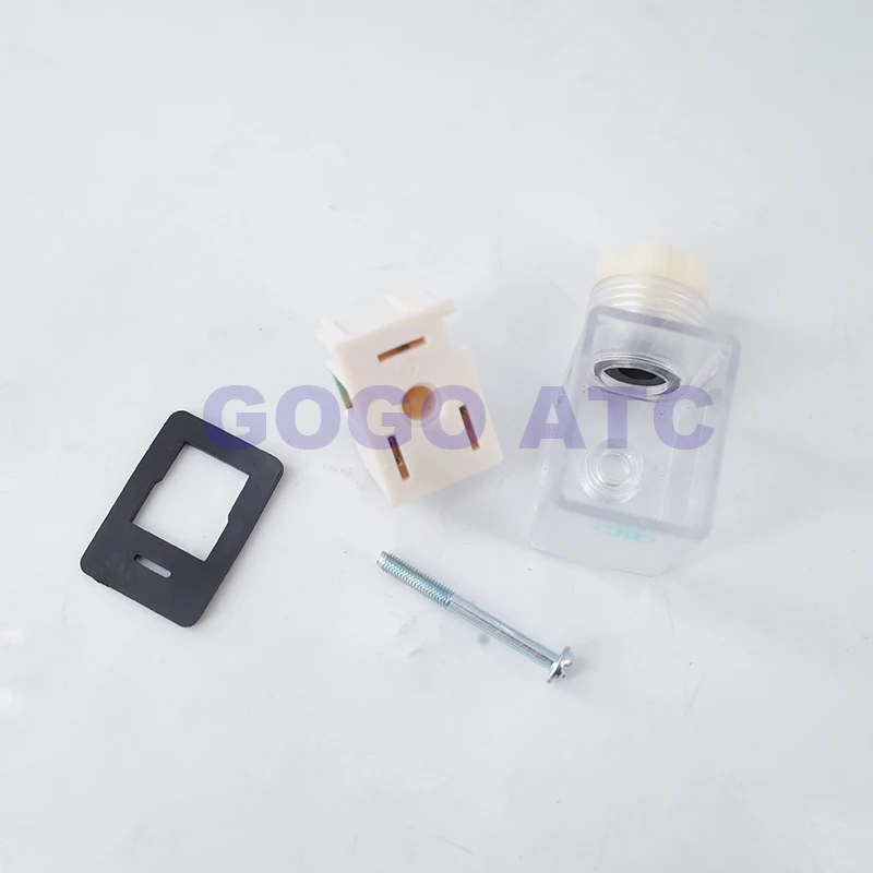 Elettrovalvola DIN43650B DC LED Plug Solenoid Valve Connector For 4V210 2P025 2V025 Valve Good Quality Solenoid Coil Wire Box Cheap Pneumatica — dettaglio 3