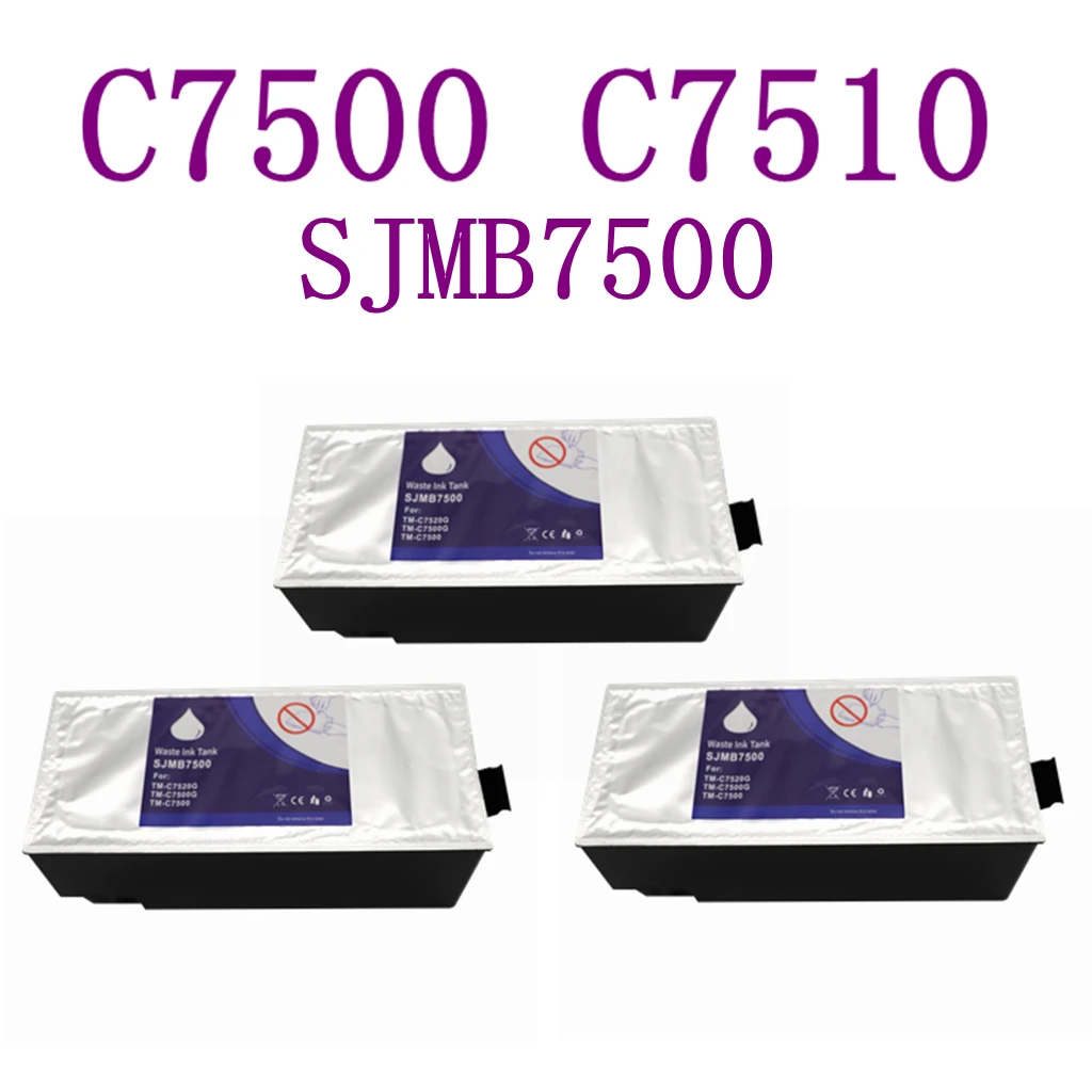 

3 шт. NON-OEM sjmb7500 коробка для обслуживания Epson ColorWorks C7500 TM-C7520G C7500G C7510G резервуар для отработанных чернил SJMB7500