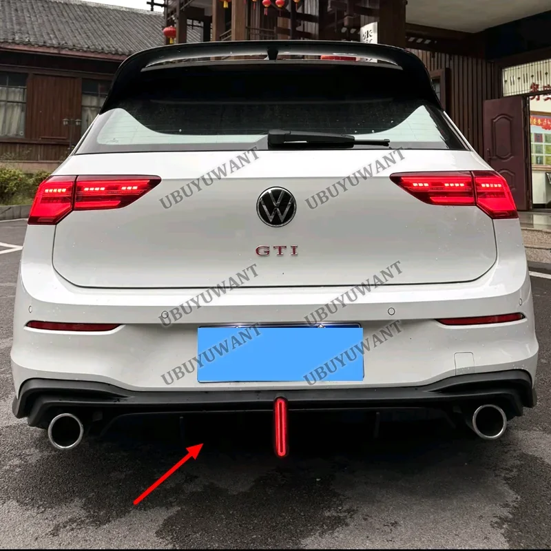 For Volkswagen GOLF 8 MK8 8.5 R-line Gti 202-2026 rear lip modified black rear spoiler diffuser splitter car kit