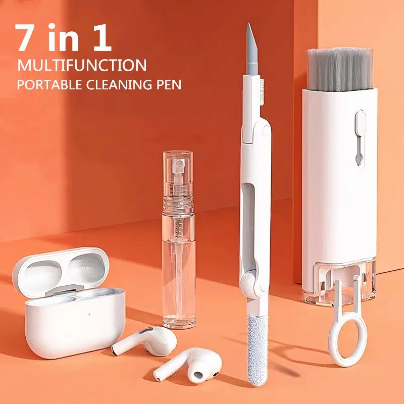 

7-in-1 Cleaning Kit Computer Keyboard Cleaner Brush Earphones Cleaning Pen For AirPods iPhone Cleaning Tools Keycap Puller Set