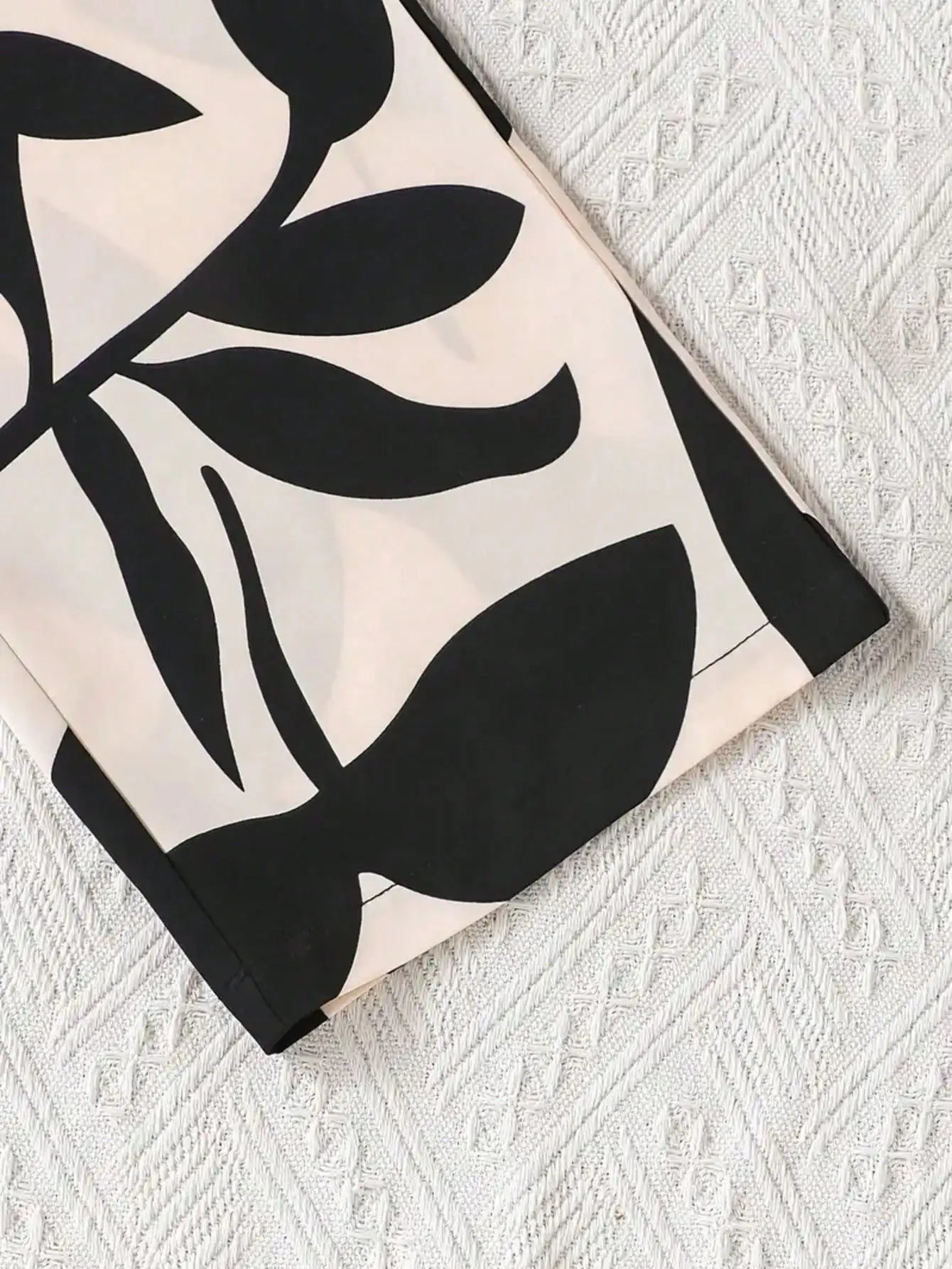 Gestreiftes Oberteil mit langen Ärmeln und Rundhalsausschnitt für Mädchen, mit elastischem Bund und weitem Bein, einfarbiges Outfit-Set für Kinder. – Detail 8