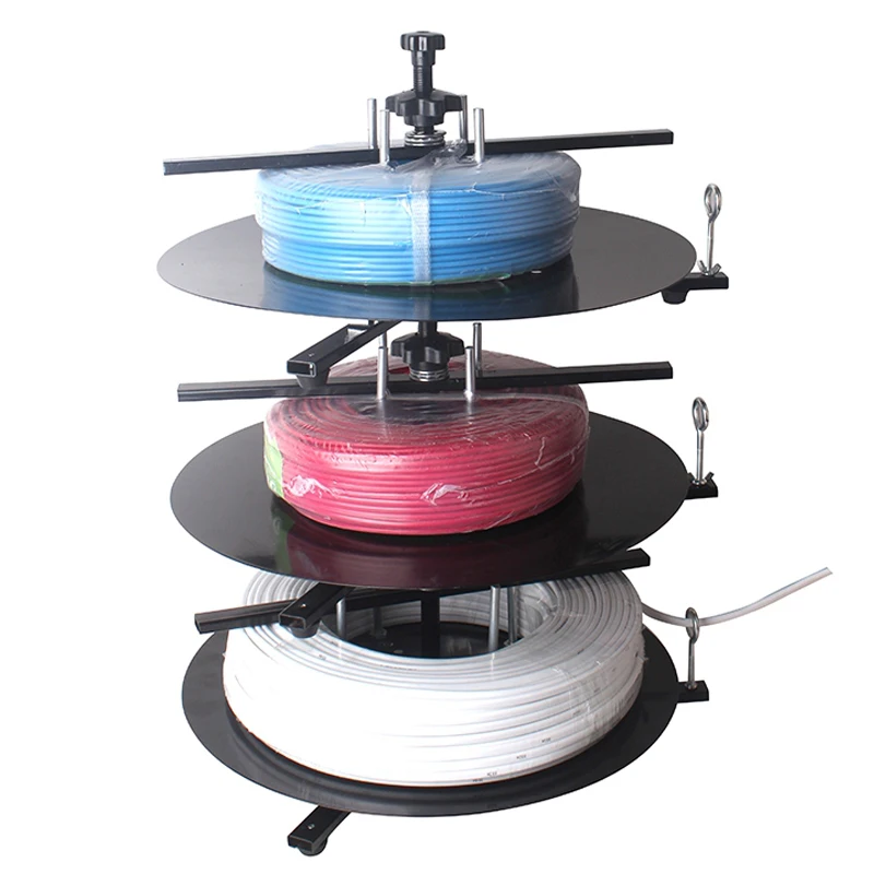 

1 to 3 Layer Rotary Wires Feeder Tools BV Wire Dispenser Rack Cable Dispenser Rotating Disc Cable Discharge Stand