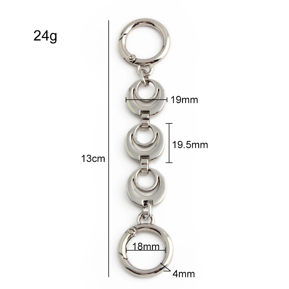 2/10/30PCS 13cm Moon/Camellia Shape Extension Chain Strap For Clutch Handbag Shoulder Bags DIY Replacement Chains Accessories