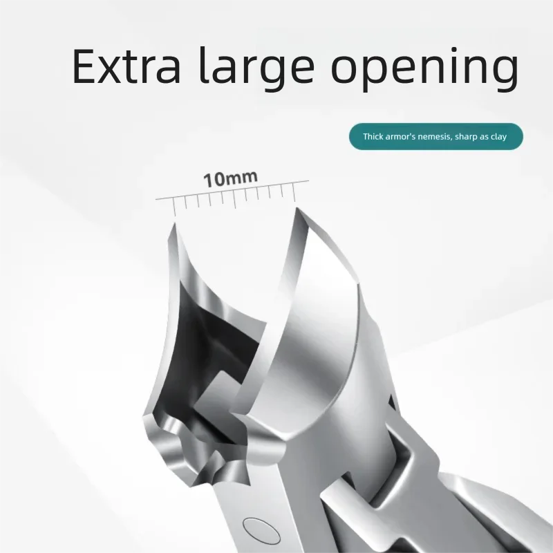 กรรไกรตัดเล็บพับได้แบบพกพา 1 ชิ้น หัวคู่ ช่องเปิดกว้าง กรรไกรตัดเล็บสแตนเลสแบบใหม่ ใช้ได้สองแบบ อุปกรณ์ทำเล็บ