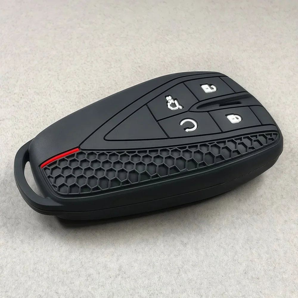 Silikon-Autoschlüsselhülle mit Schlüsselanhänger für Changan CS35 Plus, CS55 PLUS, CS75 PLUS, Eado, UNI-T, UNI K, Oushang X5, X7 EV, Gummi-Schlüsselabdeckung – Detail 6