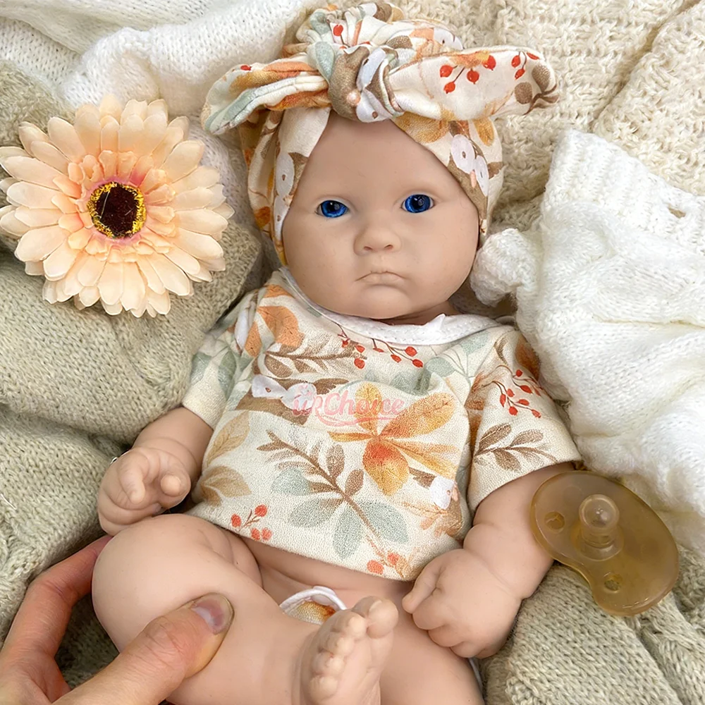 Hot Sale 18" Full Body Solid Silicone Reborn Baby Doll Girl 3D Paint Skin Lifelike Washable Newborn For Reborn Doll Enthusiasts