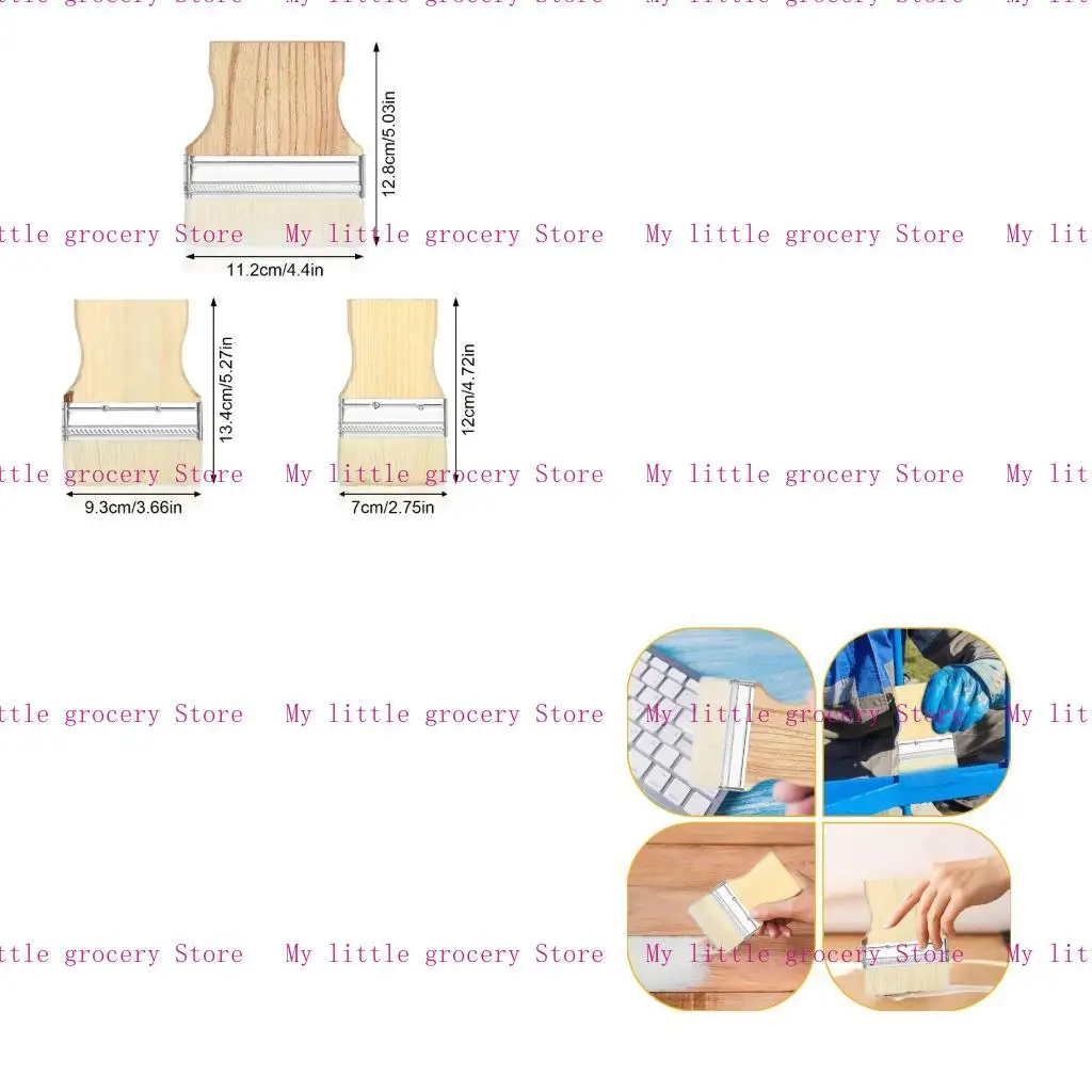 

D5BD 4PCS Деревянная ручка для рисования