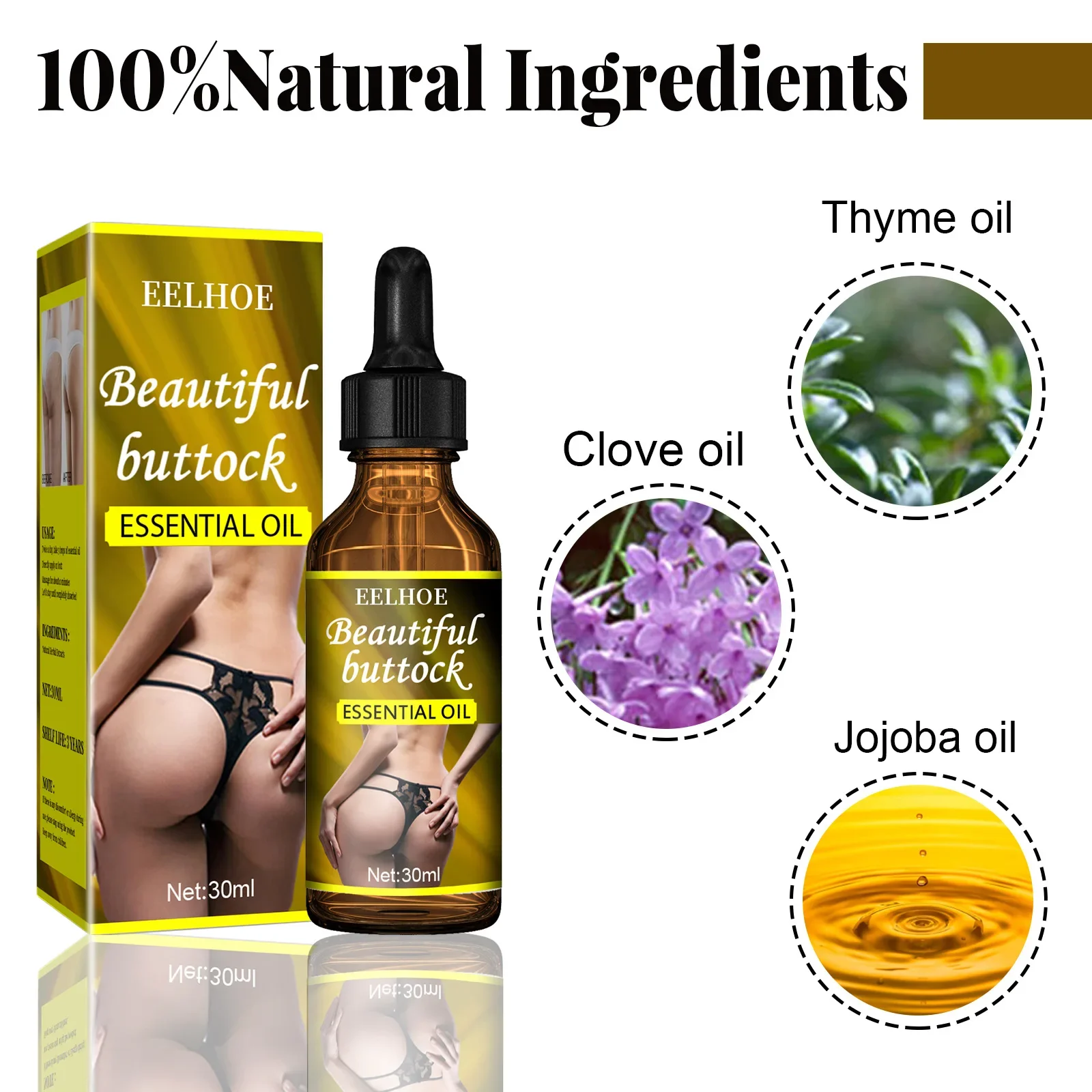 Hip Buttock Essential Oils Fast Growth Butt Enhancer Breast Enlargement Body Sexy Care For Women Hip Lift Butt Enhancement Cream