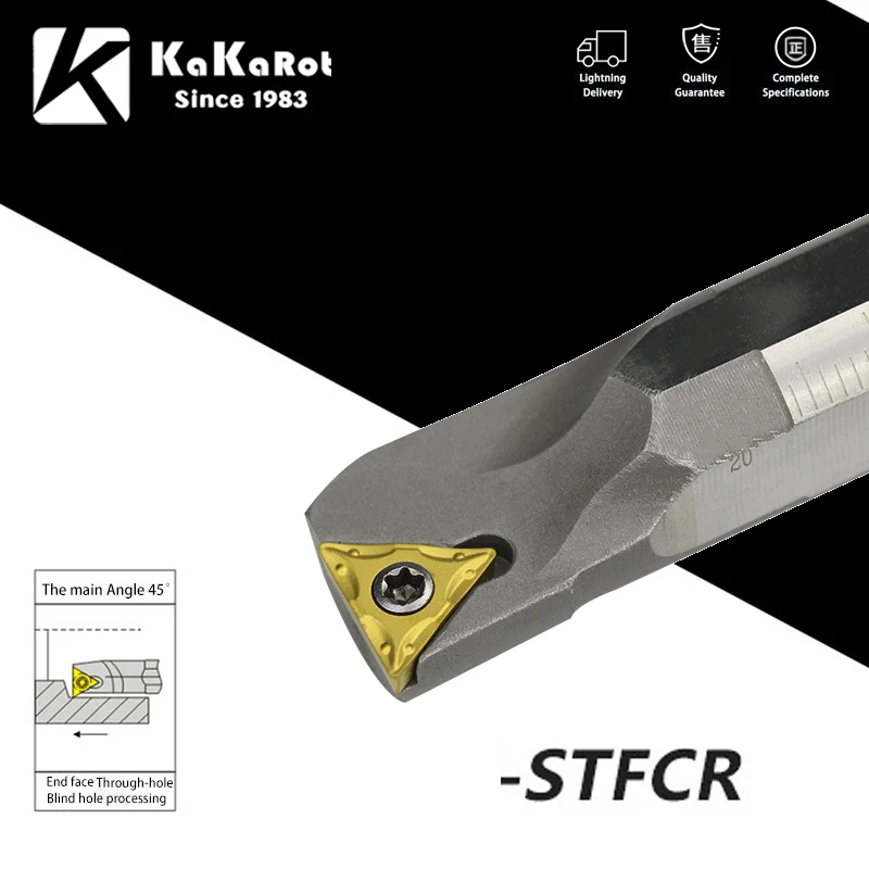 KaKarot External Turning Tool Holder  H08k-stucr09 h12m-stucr11 h10k-stfcr09 h16q-stfcr11 Carbide Inserts  ccmt06 / 09  Lathe Cu