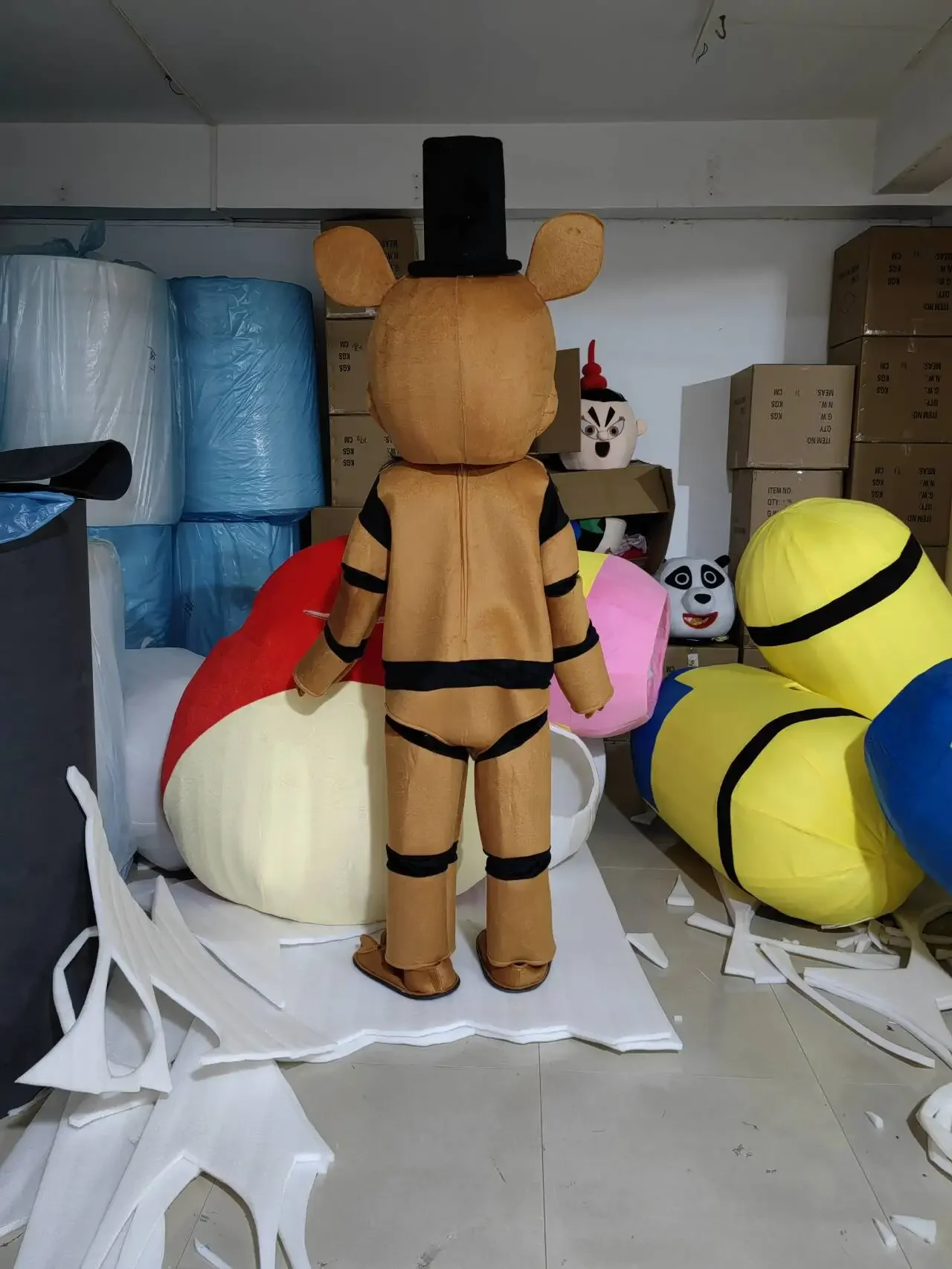 خمس ليال فريدي الكلب زي التميمة الكرتون الكبار أرنب تأثيري البدلة حفلة عيد الميلاد هالوين كرنفال الاحتفال