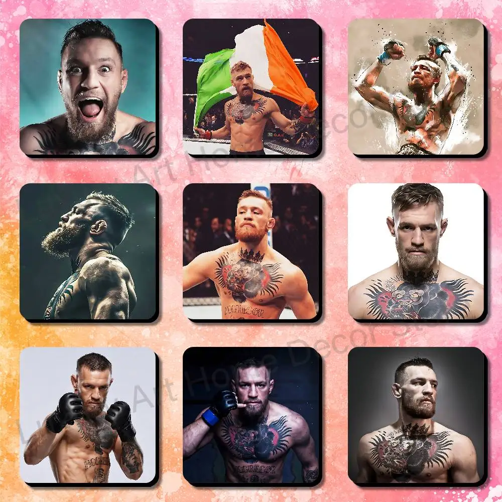 C-Conor M-McGregor Fridge Freezer Refrigerator Magnets Metal Cabinet Dimensions 75x75mm Magnetic Sticker Cover Home