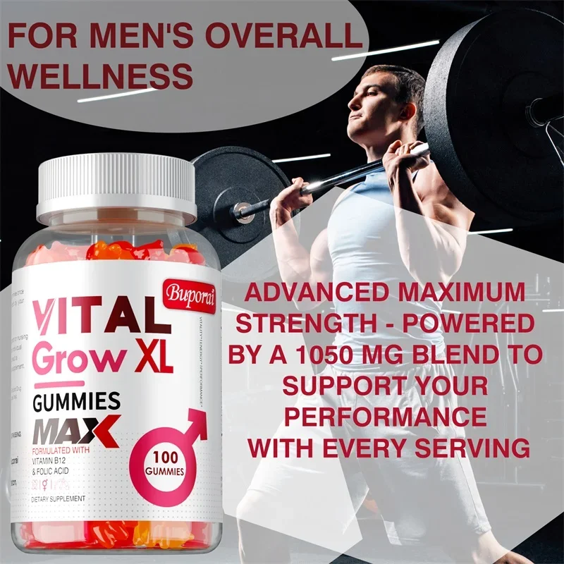Vital Grow XL Male Gummies - Male Energy Management, Enhancing Male Vitality and Endurance, and Improving Athletic PerformanceSu