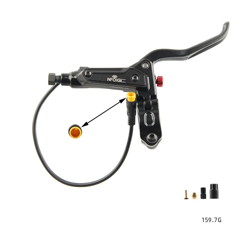 Accessori freno per bici elettrica Maniglia freno in lega di alluminio nera/rossa Bici elettrica per pezzi di ricambio idraulici Bafang Hall GT267