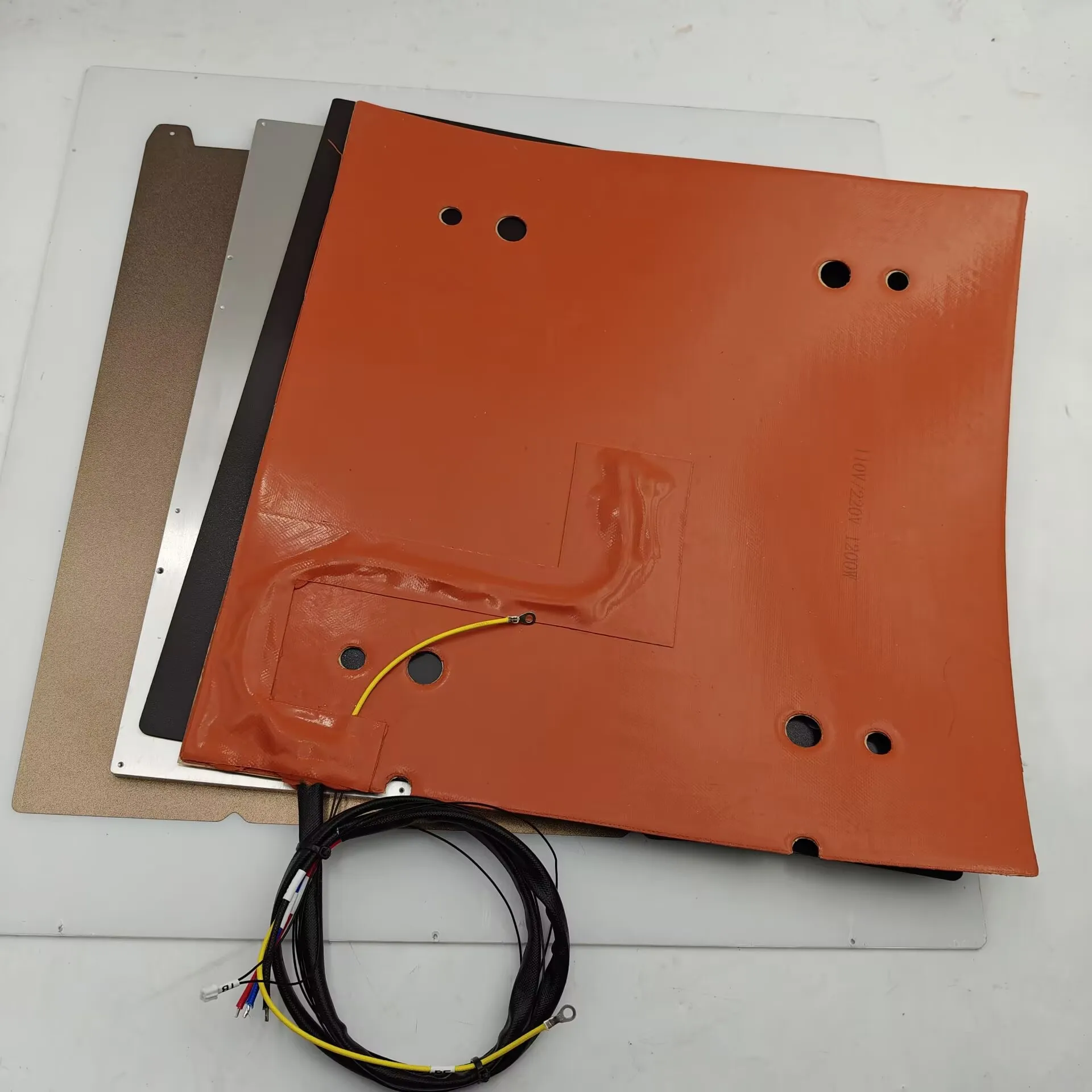 Creality Ender 5 MAX impresora 3D placa de aluminio cama de impresión calentada kit de actualización PEI para Ender5 MAX placa de cama caliente calentador de silicona