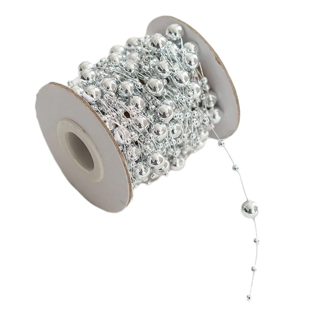 10 سنتيمتر شجرة عيد الميلاد اللؤلؤ سلسلة الديكور البلاستيك سلك حبة سلسلة قلادة ملحق DIY بها بنفسك جارلاند حفل زفاف ديكور #2