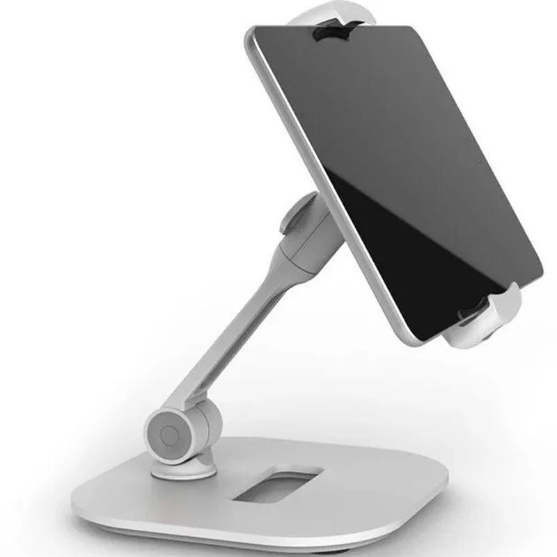 Aluminum Alloy Tablet Stand Multi-Joint Adjustable Arm 360 Rotation Heavy Duty Desktop Tablet Holder for iPad 7-13 Inch Tablets