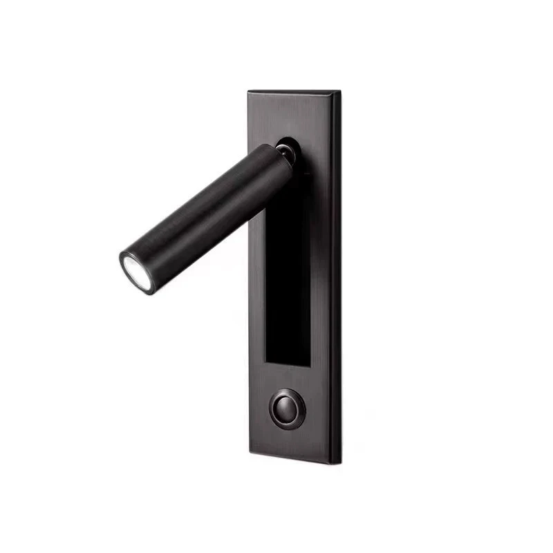 Lâmpada de parede de cabeceira embutida, luzes de leitura para quarto e sala de estar