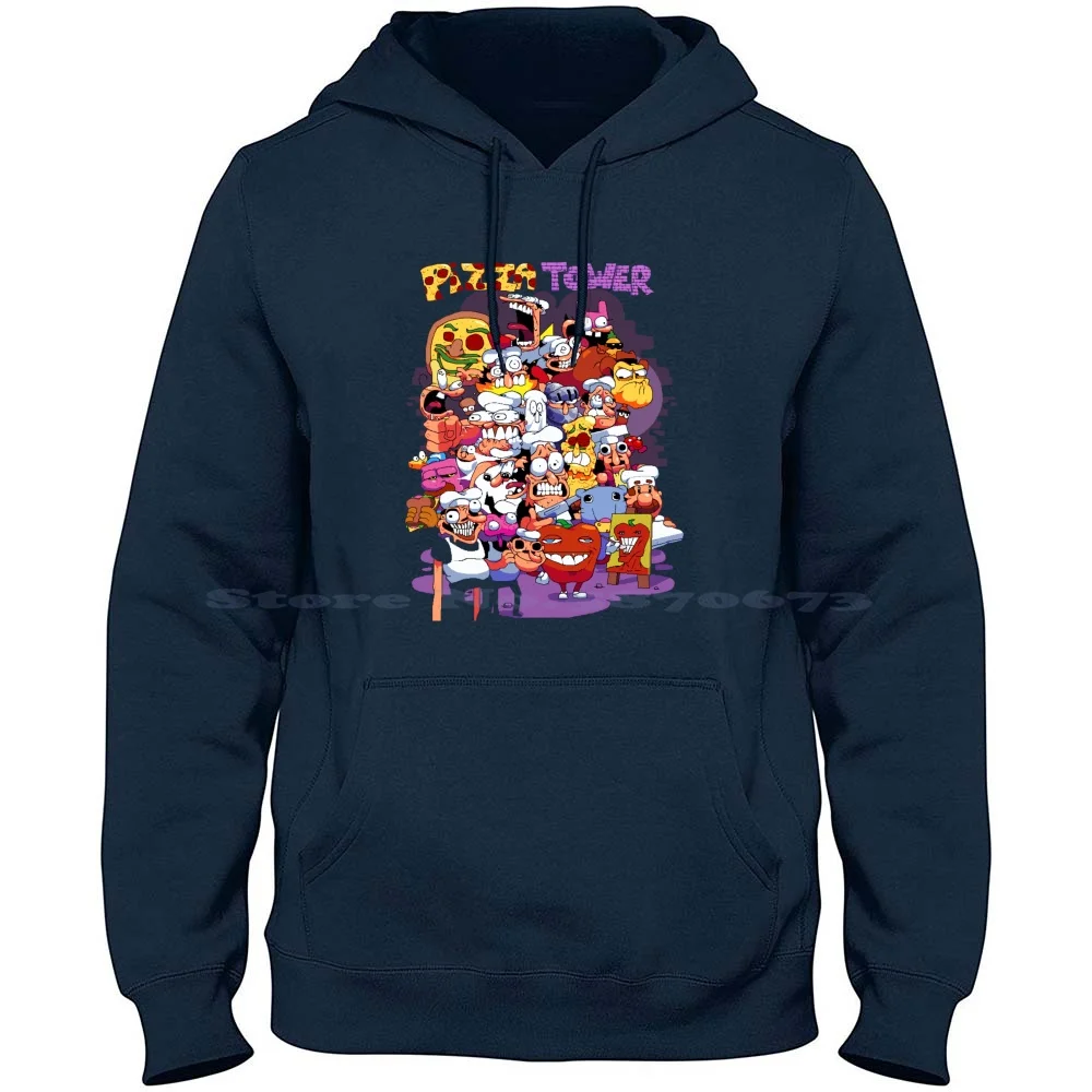 Pizza Tower 100% Cotton Hoodie T Shirt Pizza Tower Peppino Plush The Noise Antonblast Pizzablast Pizzatower Pizzahead Pizza