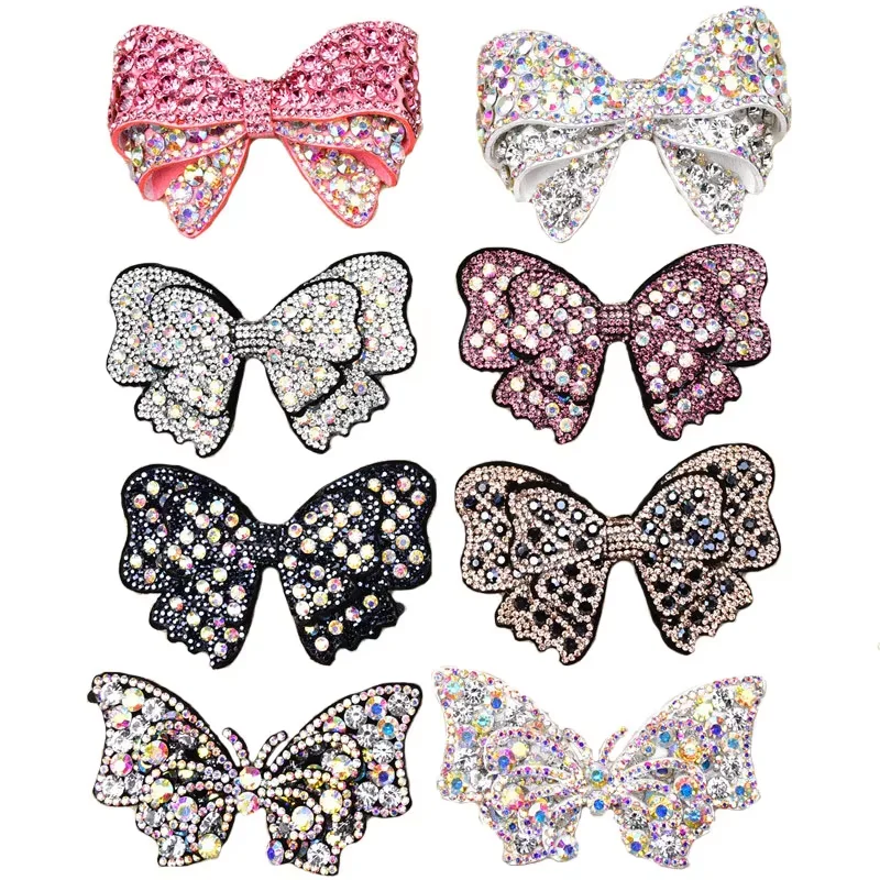 ラインストーン 3D 蝶パッチアップリケ手作り弓縫う Ab  - Sew On Rhinestone のレビューと価格
