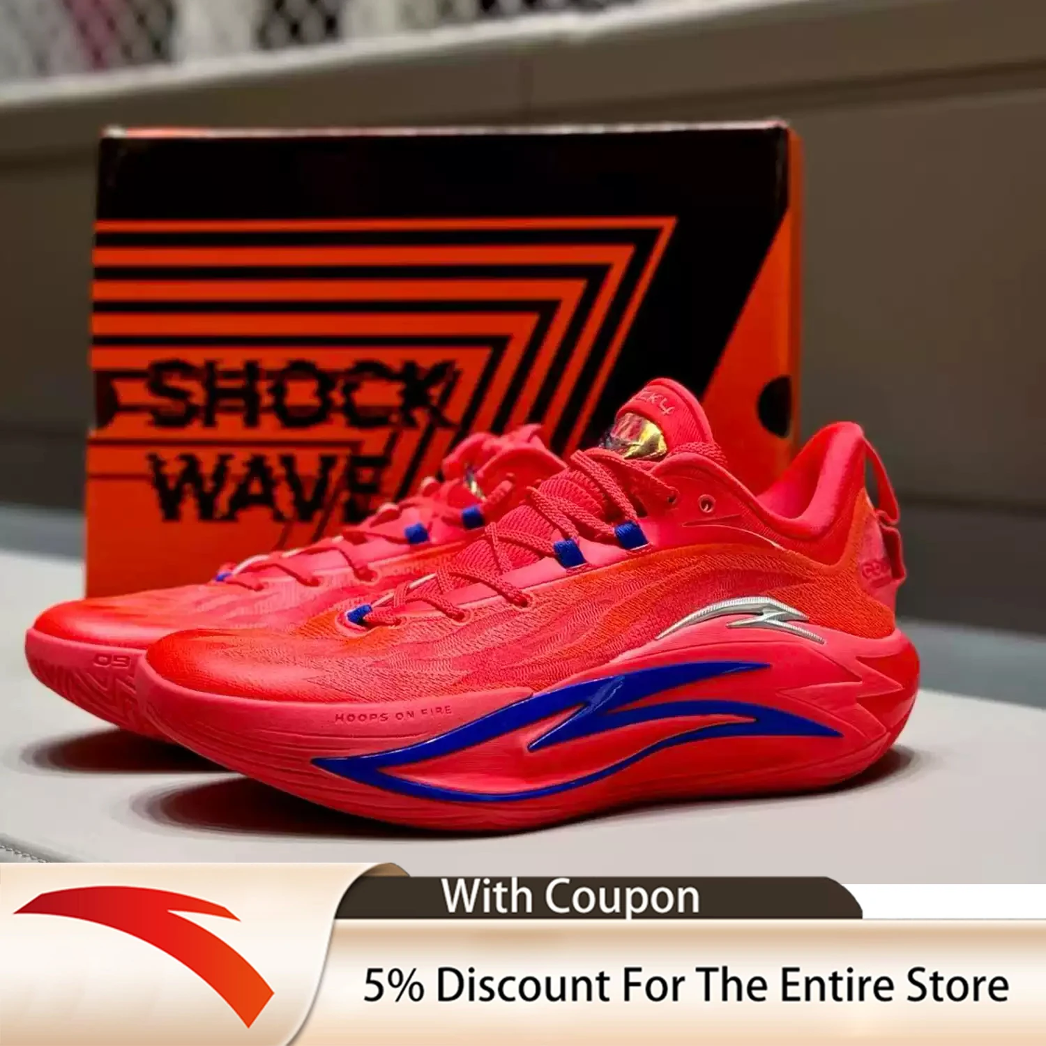 ANTA Men's anti rollover, wear-resistant, anti slip and shock-absorbing carbon board running sports basketball shoes KUANGCHAO7