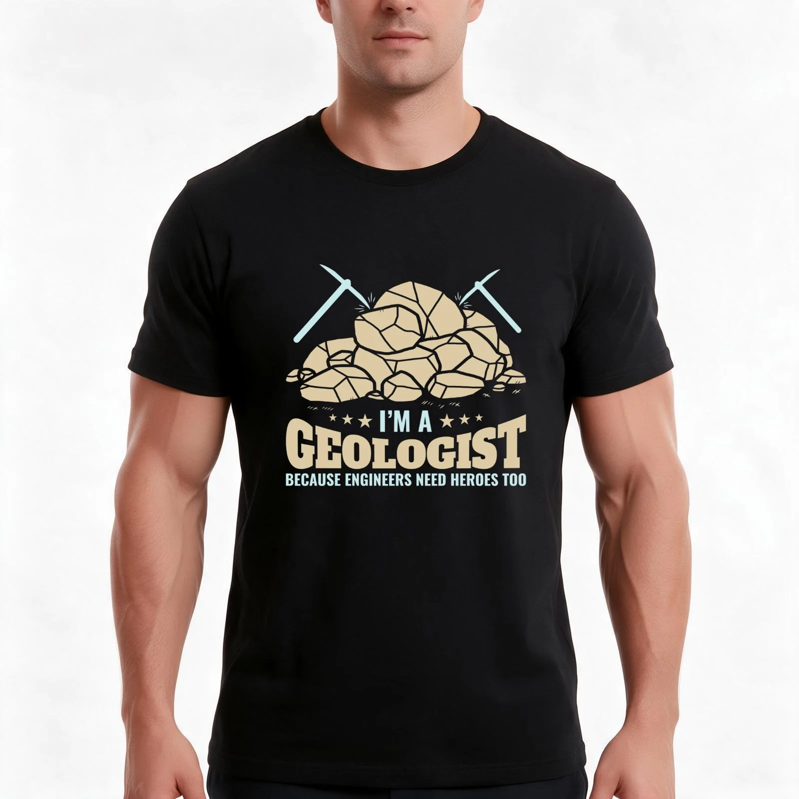 I'm A Geologist Because Engineers Need Heroes Too T-Shirt, Summer Casual Cotton Tee, Oversized Streetwear Tops, Unisex Men Women