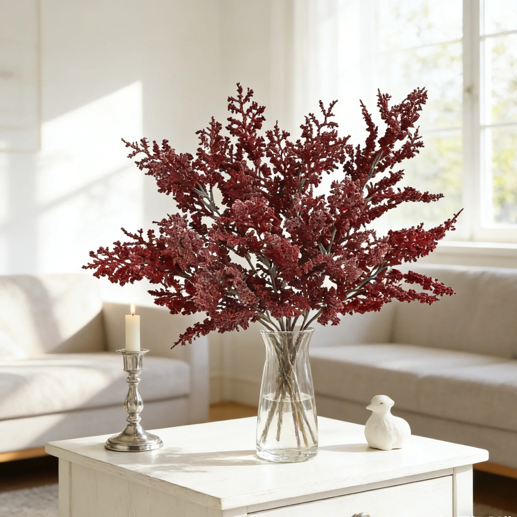 Seiden-Kunstpflanzen Gras Valentinstag Hochzeit Heim Zimmer Tisch Vase Deko Kranz Brautstrauß Outdoor Garten DIY Geschenke – Detail 3