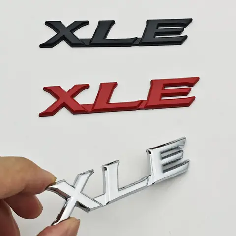 3D Metal Badge Car Rear Trunk Logo XLE Emblem for Toyota Highlander Corolla Sienna Camry RAV4 XLE Sticker Letters Accessories
