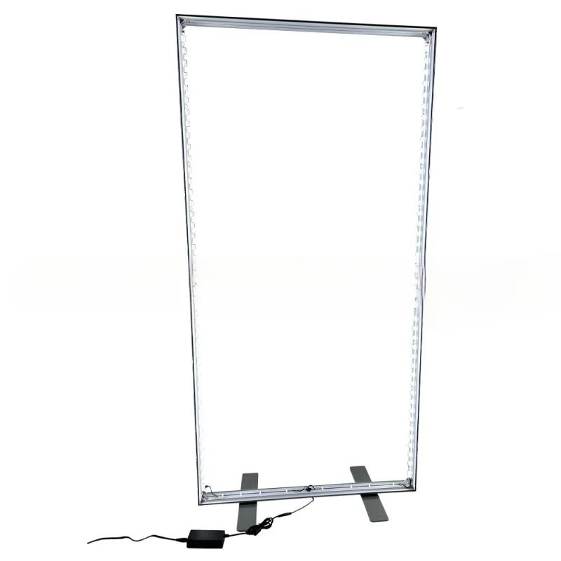 

Tool Double Side SEG Backlit Fabric Floor Standing LED Display Stand Advertising Light Box