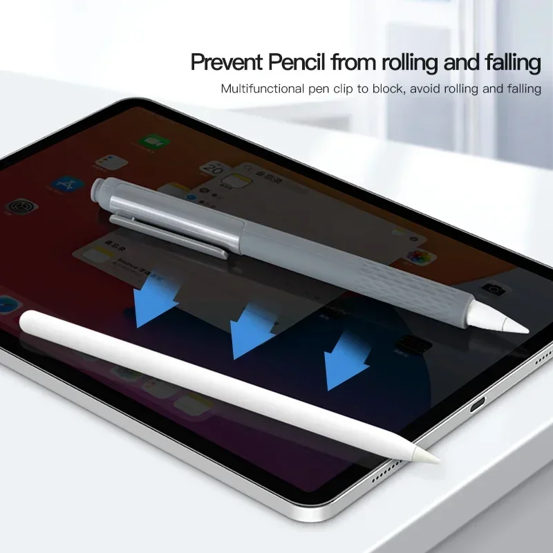 Silicone Pencil Case for Apple Pencil 2 Magnetically Attach Lightweight Protective Pencil Cover Case Support Wirelessly Charge