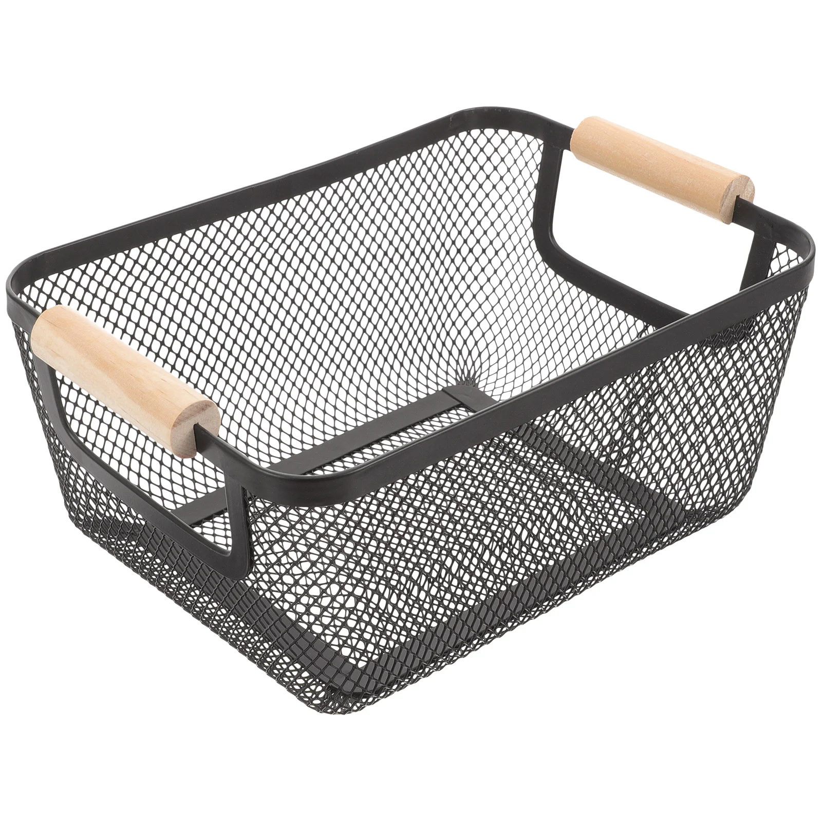 

Metal Mesh Basket Wire Baskets for Shelves Small with Handle Organizers Bathroom Organizing