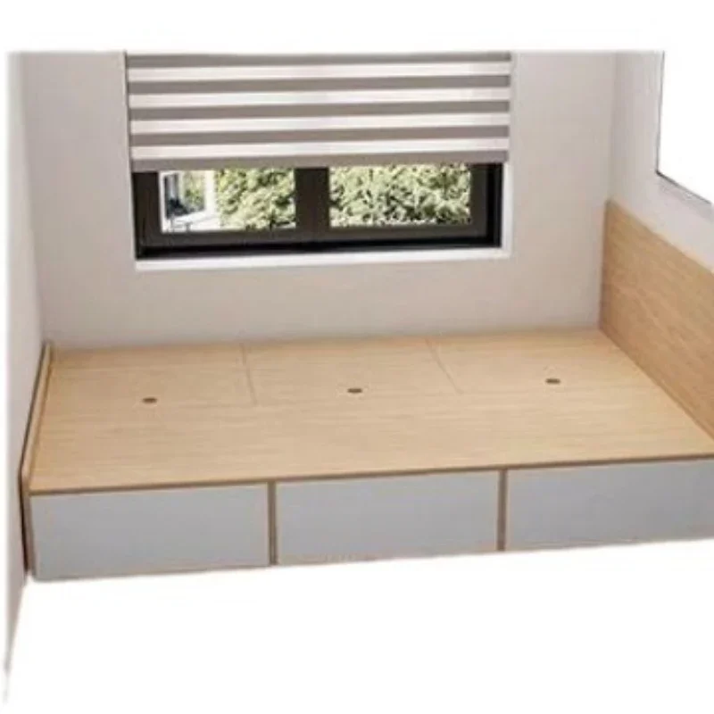 

Solid wood bed floor-to-ceiling tatami bed small apartment Japanese style