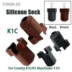 For Creality K1C /K1 Max/Ender 3 V3 Silicone Sleeve for Heat Insulation Case Ceramic Heat Cover Black Brown Silicone Sock